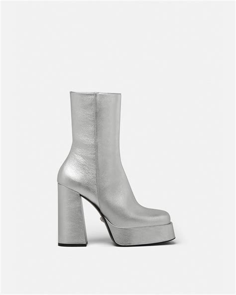 silver versace boots|Versace aevitas platform boots.